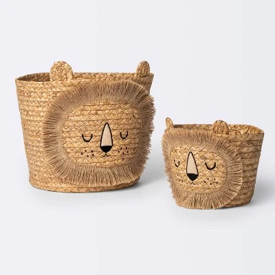 Braided Water Hyacinth Small Round Storage Decorative Basket - Cloud Island™ - Image 3