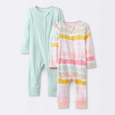 Baby Girls' 2pk Zip Romper - Cloud Island™ - Image 4
