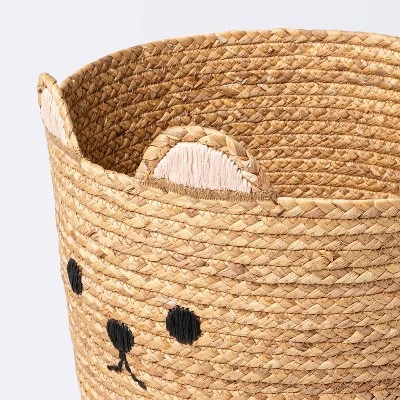 Woven Animal Round Storage Bin - Cloud Island™ Bear - Image 2