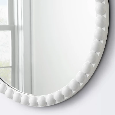 Round Decorative Wall Mirror - White - Cloud Island™ - Image 2