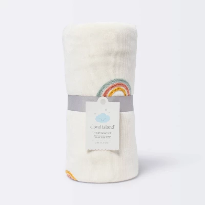 Plush Ribbed Blanket - Cloud Island™ Rainbows - Image 3