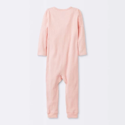 Baby 2pk Basic Wide Rib Romper - Cloud Island™ Pink