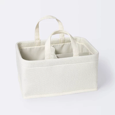 Waffle Weave Rectangular Diaper Caddy With Handles - Cloud Island™ - Image 4