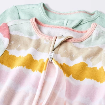 Baby Girls' 2pk Zip Romper - Cloud Island™ - Image 2