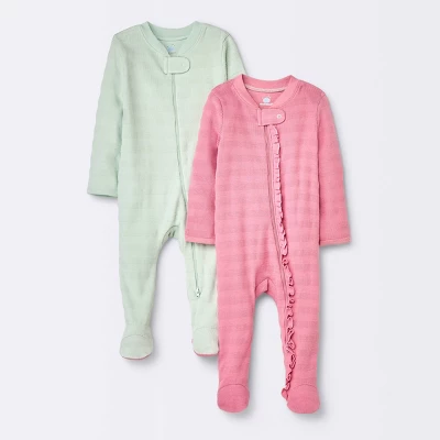 Baby 2pc Waffle Sleep N' Play - Cloud Island™ Pink - Image 3
