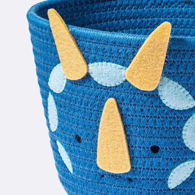 Coiled Rope Forest Animal Small Round Storage Basket - Dinosaur - Cloud Island™ - Image 2