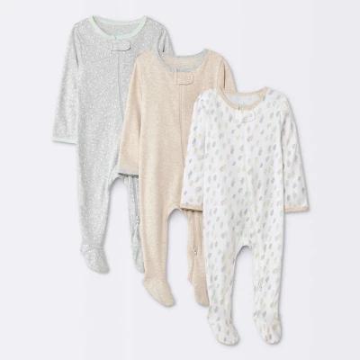 Baby 3pk Orchard Zip-Up Sleep N' Play - Cloud Island™ Off-White - Image 6