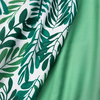 Crib Fitted Sheets Ferms And Solid Green - Cloud Island™ Green 2pk