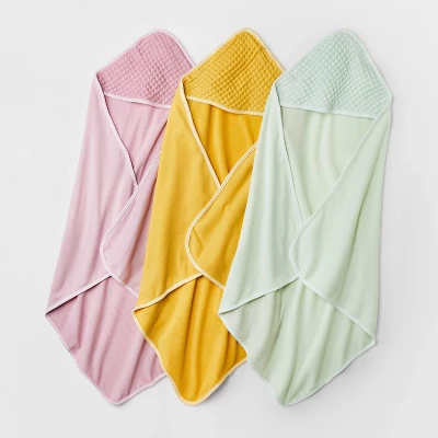 Baby Girls' 3pk Hooded Towel - Cloud Island™ - Image 3