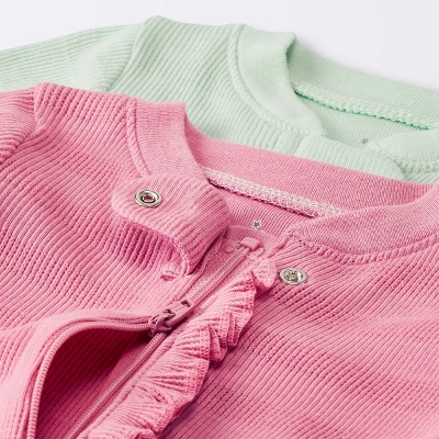 Baby 2pc Waffle Sleep N' Play - Cloud Island™ Pink - Image 2