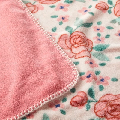 Plush Baby Blanket - Floral Blooms - Cloud Island™ - Image 2