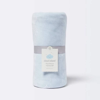 Plush Ribbed Blanket - Cloud Island™ Blue Stars - Image 3