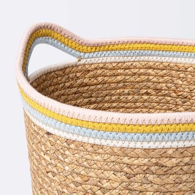 Natural Woven Round Storage Bin With Coiled Rope Handle - Cloud Island™ M - Image 2